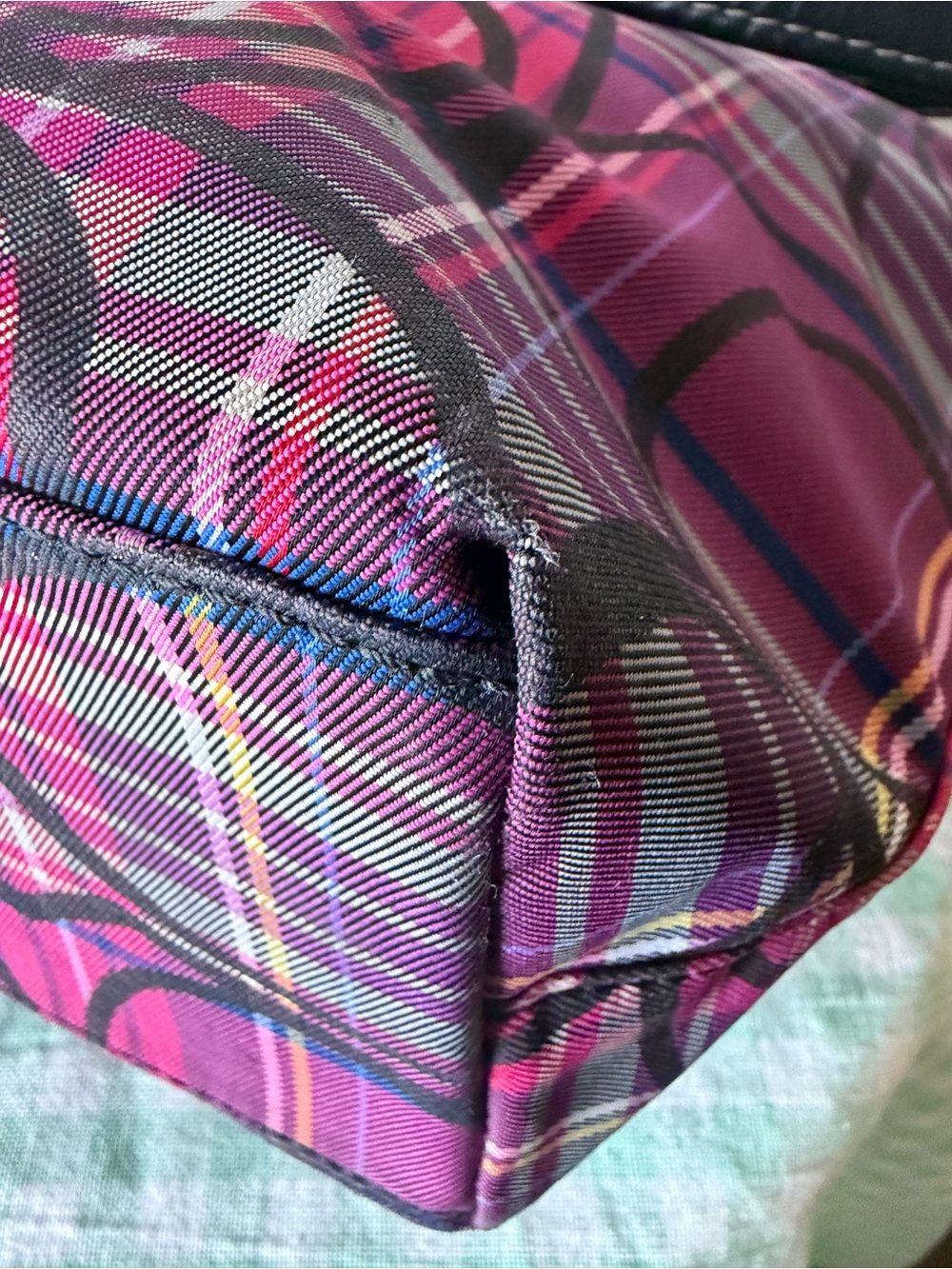 BUNDLE Coach Poppy Tartan Purple and Pink Plaid Tote Bag and Wallet Set F15229 - Picture 2 of 15